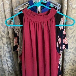 SHEIN Burgundy Midi Dress